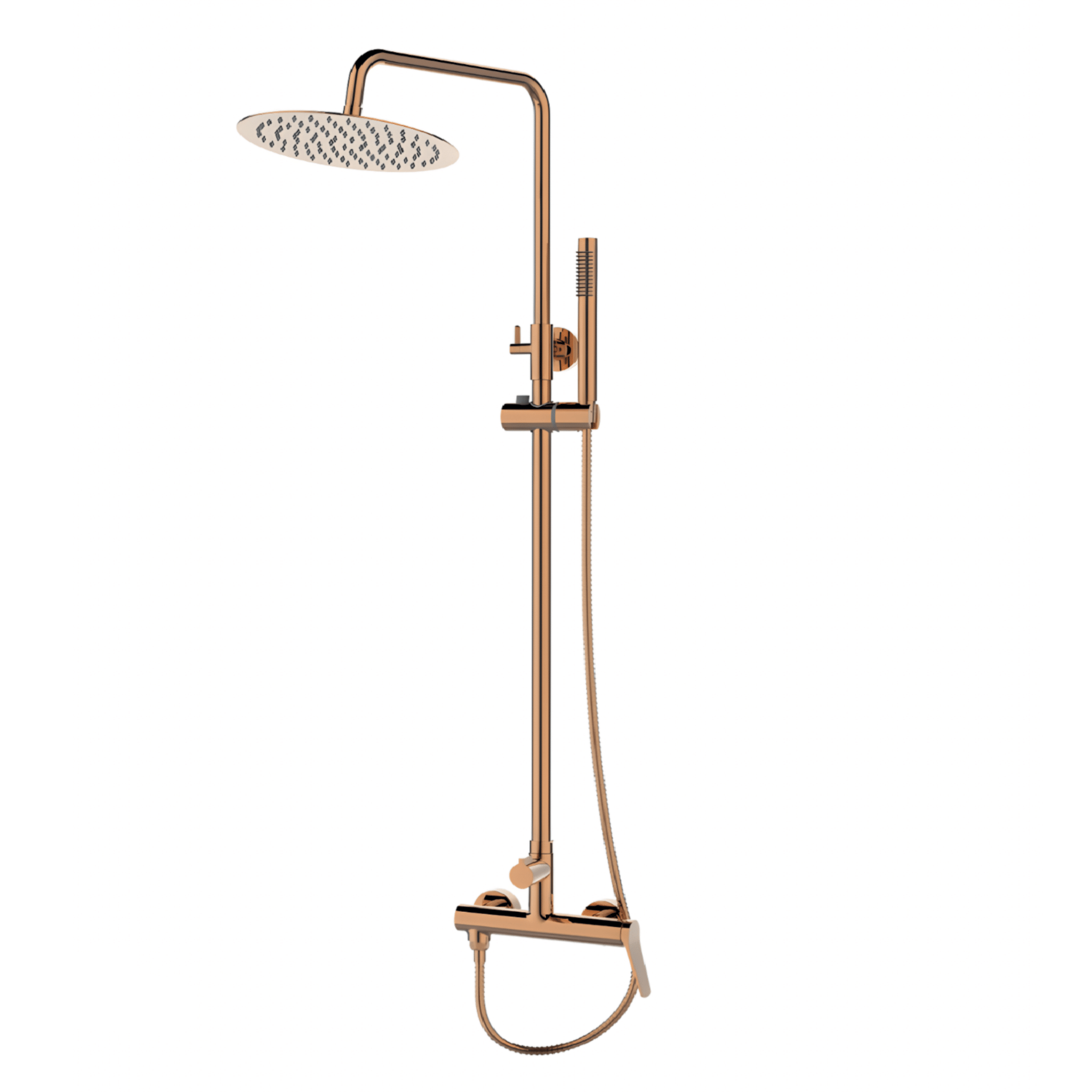 Colonna Doccia Con Miscelatore e Deviatore a 2 Vie Rubicer "Up" Oro Rosa