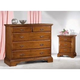 COMO' 5 + 2 comodini TRITTICO IN LEGNO MASSELLO LEGNO MASSELLO