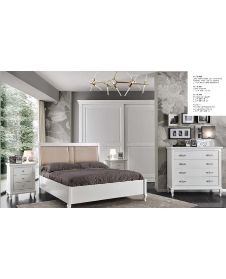 camera completa in legno massello letto con contenitore como comodini armadio ante scorrevoli VARI COLORI