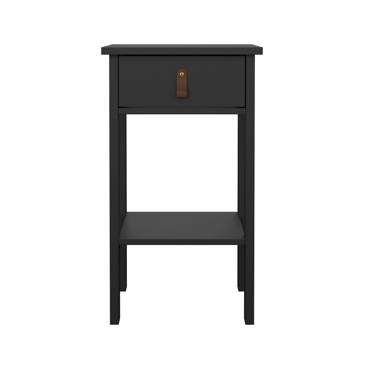 Comodino 1 cassetto, 1 ripiano nero opaco H70,1 cm - BARCELONE