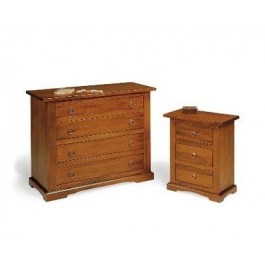 COMODINO CASSETTIERA LEGNO NOCE ARTE POVERA SUPER PREZZO