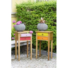 COMODINO LEGNO ARLECCHINO - MADE IN ITALY