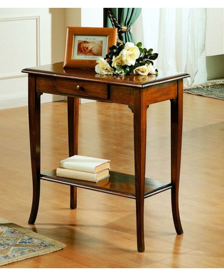 CONSOLINA RETTANGOLARE CON CASSETTO E RIPIANO L.70 H.77 P.40