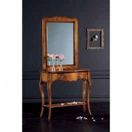 CONSOLLE E SPECCHIO IN LEGNO VARI COLORI CM 101X40XH89