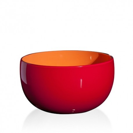 Coppa in vetro di murano Carlo Moretti pirus opalino cm 15