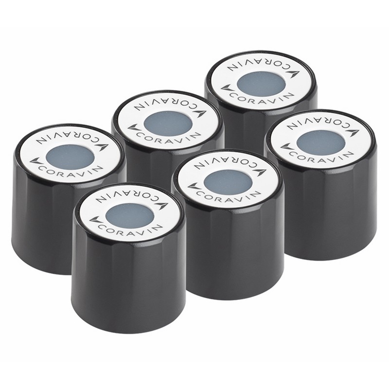 CORAVIN SET 6 TAPPI A VITE NERO CM. 3X3.3