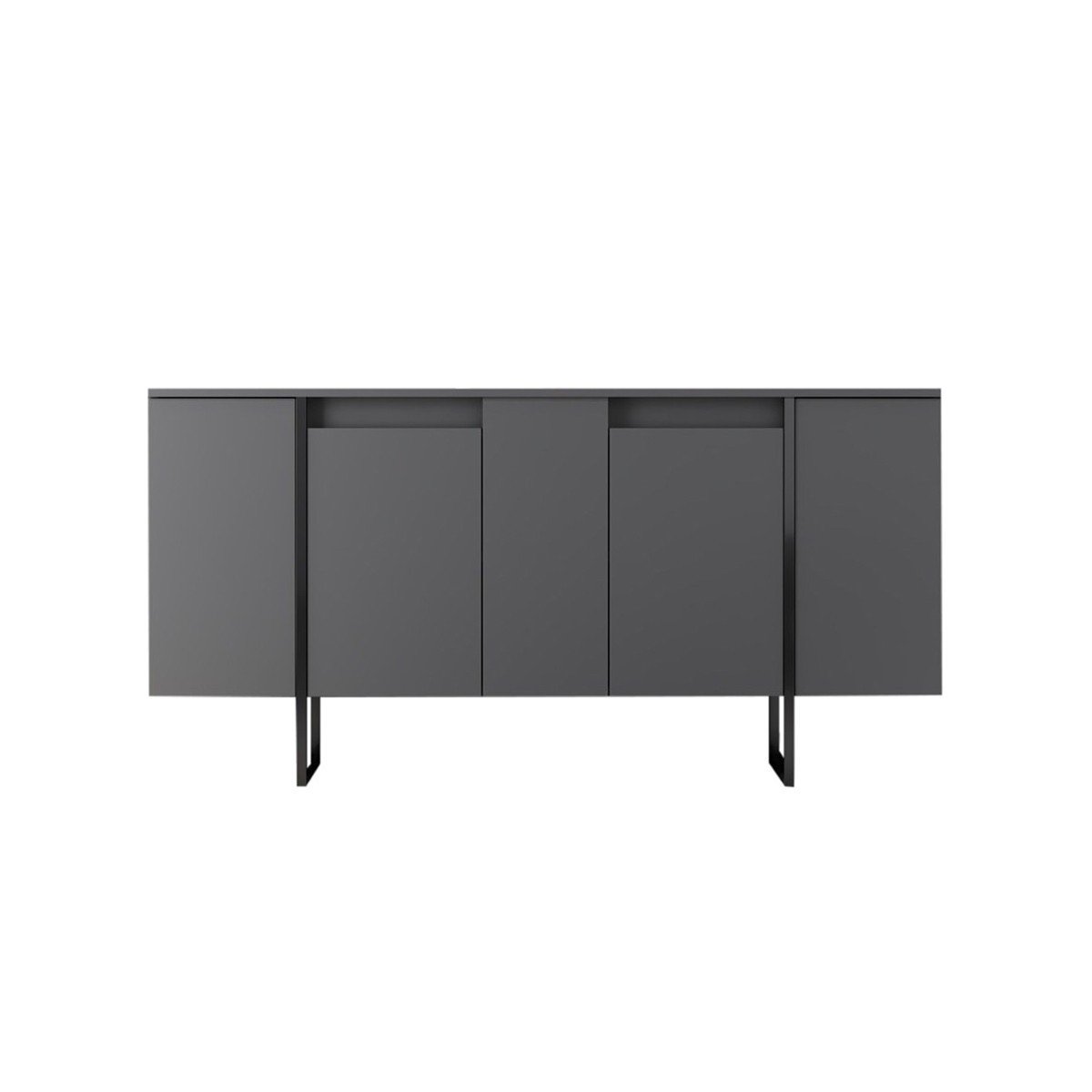 Credenza 4 ante con scaffali dietro le ante L160 cm - LUXE