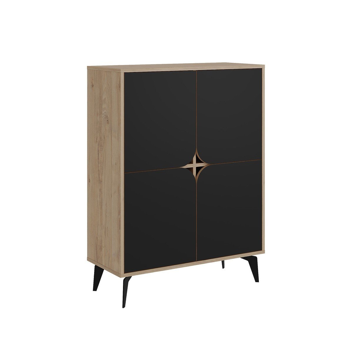 Credenza alta 4 ante con gambe in metallo L90 cm - FLORA