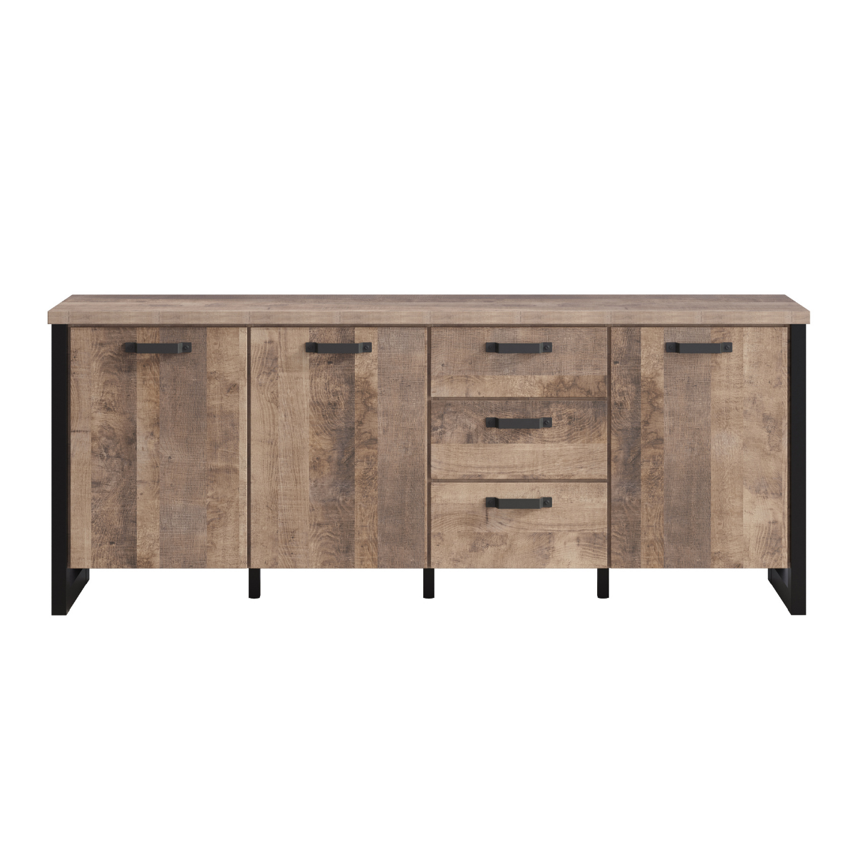 Credenza bassa 3 ante e 3 cassetti L214 cm - EMILE