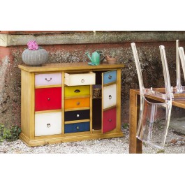 CREDENZA CASSETTIERA COL ARLECCHINO - LEGNO - MADE IN ITALY