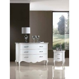 como CASSETTIERA COMO' 3 CASSETTI LACCATO BIANCO