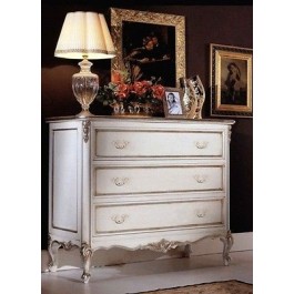 CREDENZA COMO' LACCATA ANTICATA FOGLIA ARGENTO