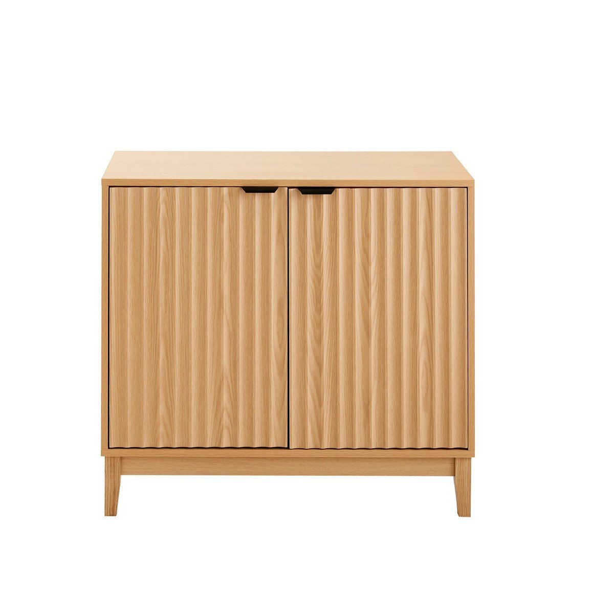 Credenza con 2 ante dai frontali effetto scanalato L80 cm - BOLOGNE