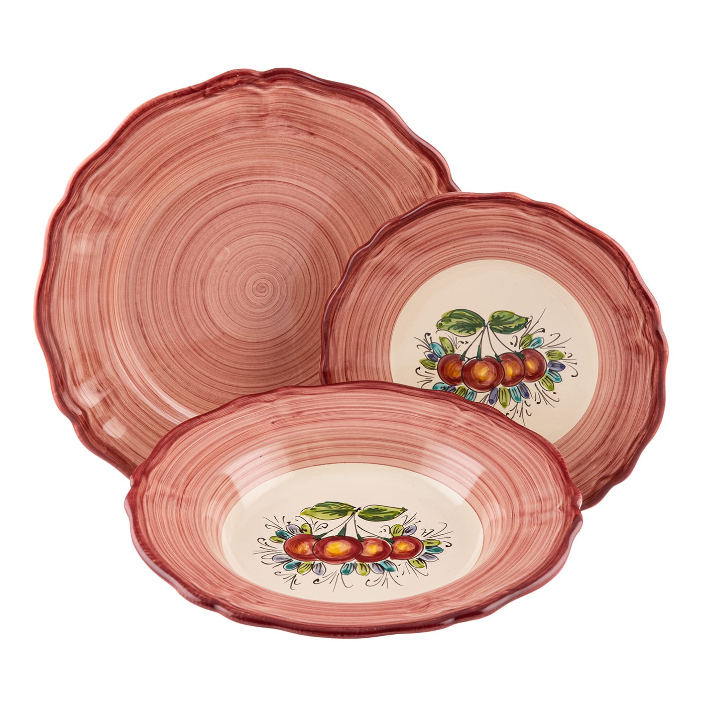 Set da pranzo colore e frutta - Ciliegie