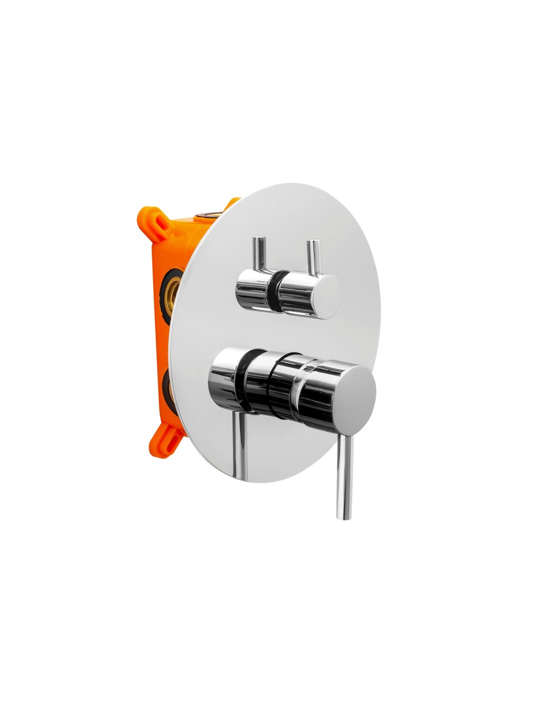 Damast - Miscelatore incasso tondo 3 vie - 15306