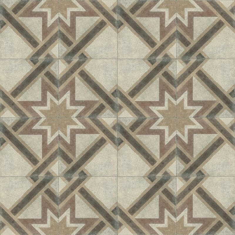 Decoro in Gres Porcellanato Effetto Pietra Rettificato Naturale 20x20 8.5mm Concrete RetrÌ? B Play - ABK