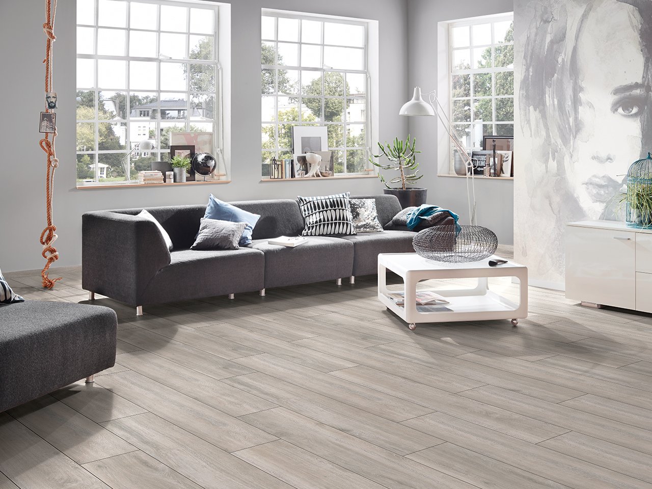 Pavimento Laminato Denver Grey Legno Grigio AC4-78338