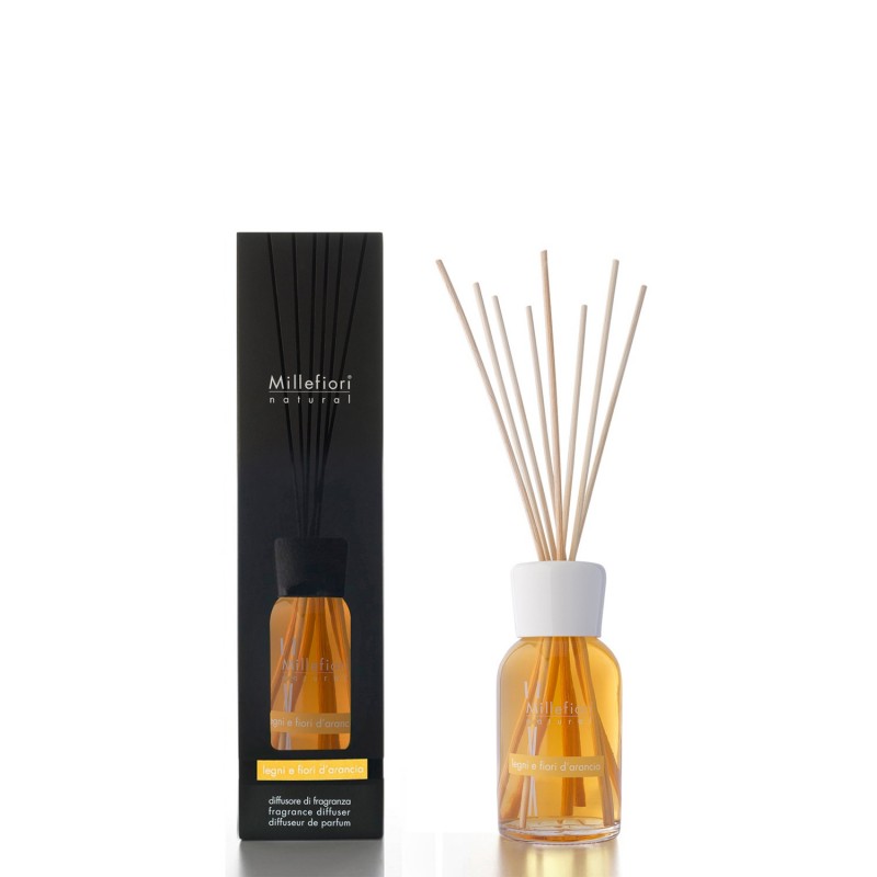 DIFFUSORE DI FRAGRANZA A STICK 100 ML LEGNI E FIORI D'ARANCIO MILLEFIORI MILANO