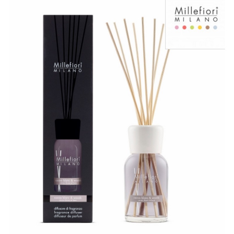 DIFFUSORE DI FRAGRANZA A STICK 250 ML COCOA BLANC WOODS MILLEFIORI MILANO