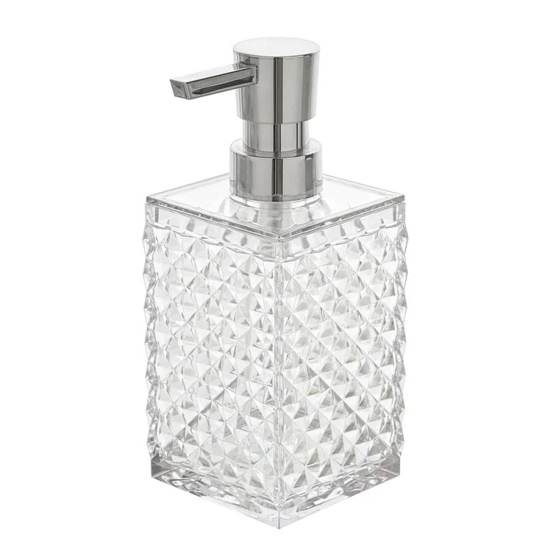 Dispenser Sapone Bianco Trasparente in Plastica AS