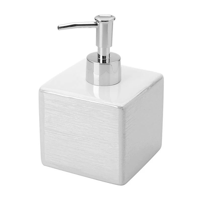 Dispenser Sapone in Ceramica Lucida Bianco Cuba
