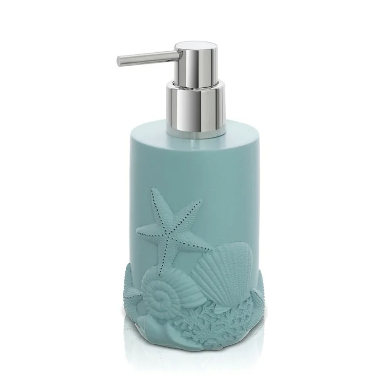 Dispenser sapone liquido da appoggio in resina acquamarina Coral