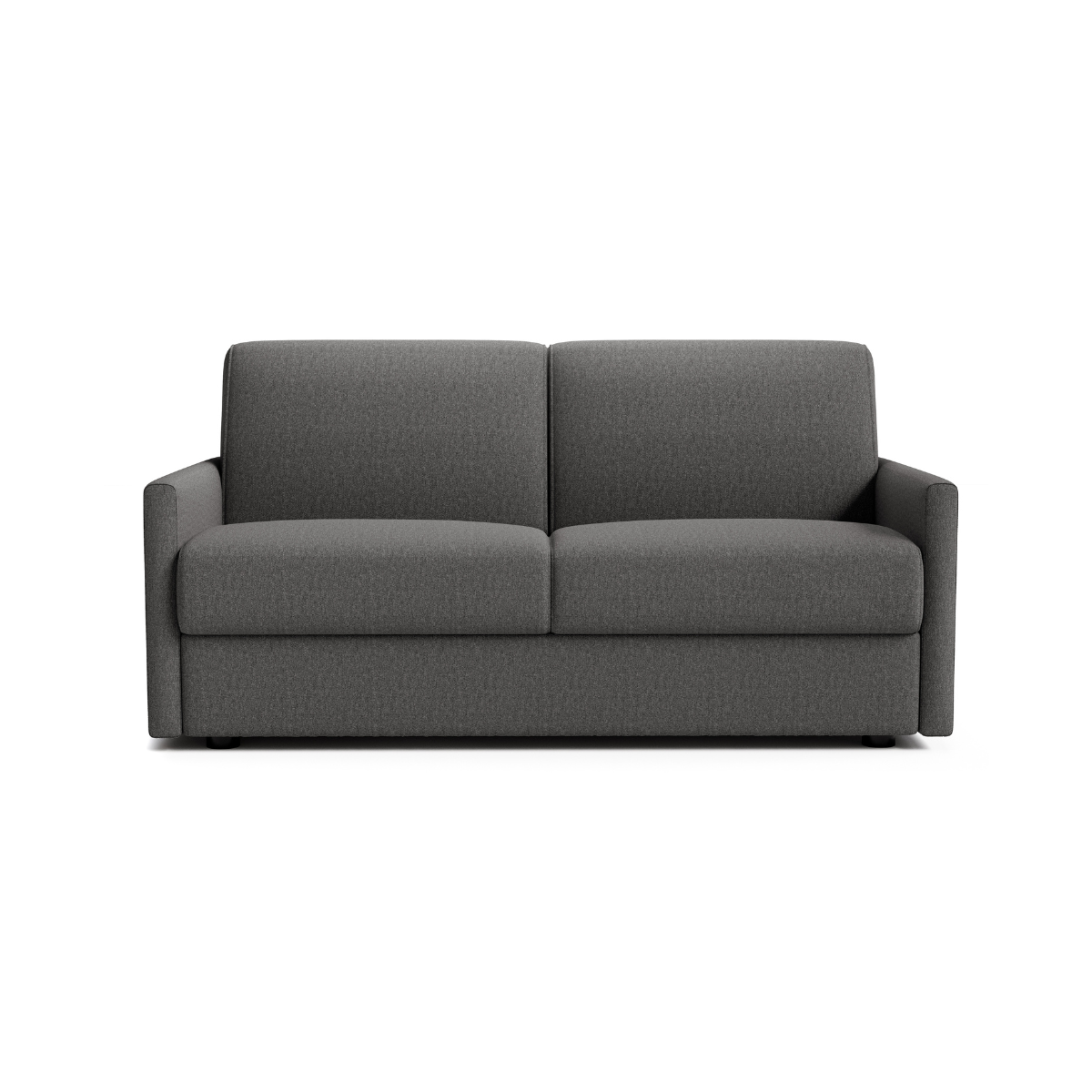 Divano 3 posti in tessuto grigio antracite convertibile in letto 140x190 cm - LUCIA