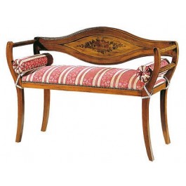 DIVANO POLTRONA CLASSICO LEGNO MASSELLO DECORATO