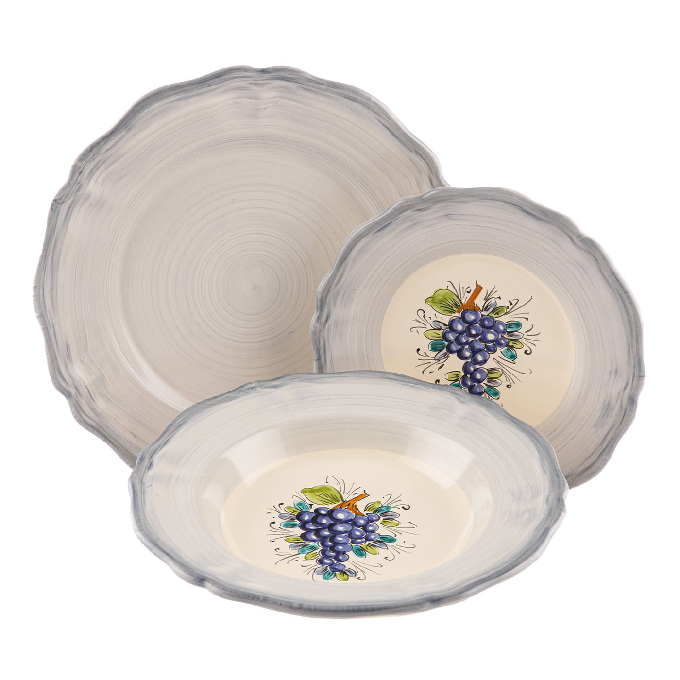 Set da pranzo colore e frutta - Uva