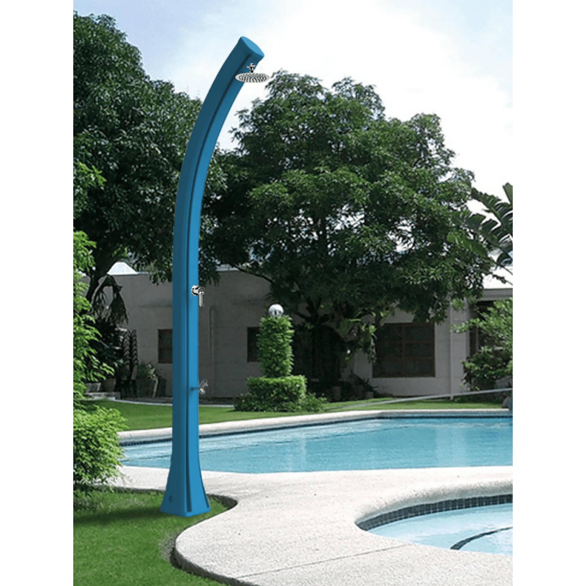 Doccia Solare Da Esterno 28 Lt Con Soffione Miscelatore e Lavapiedi Arkema "Happy Five F520"