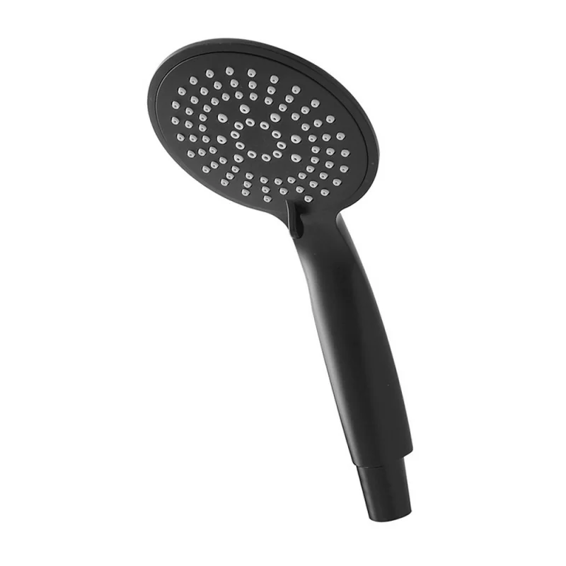 Doccino nero opaco 5 getti universale in ABS anticalcare