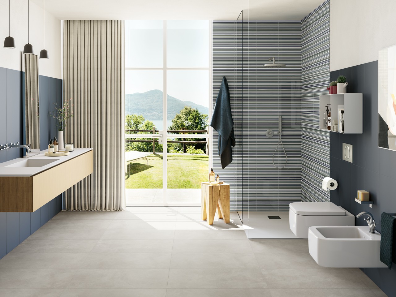 Pavimento Spc Downtown White Effetto Cemento Bianco-74853