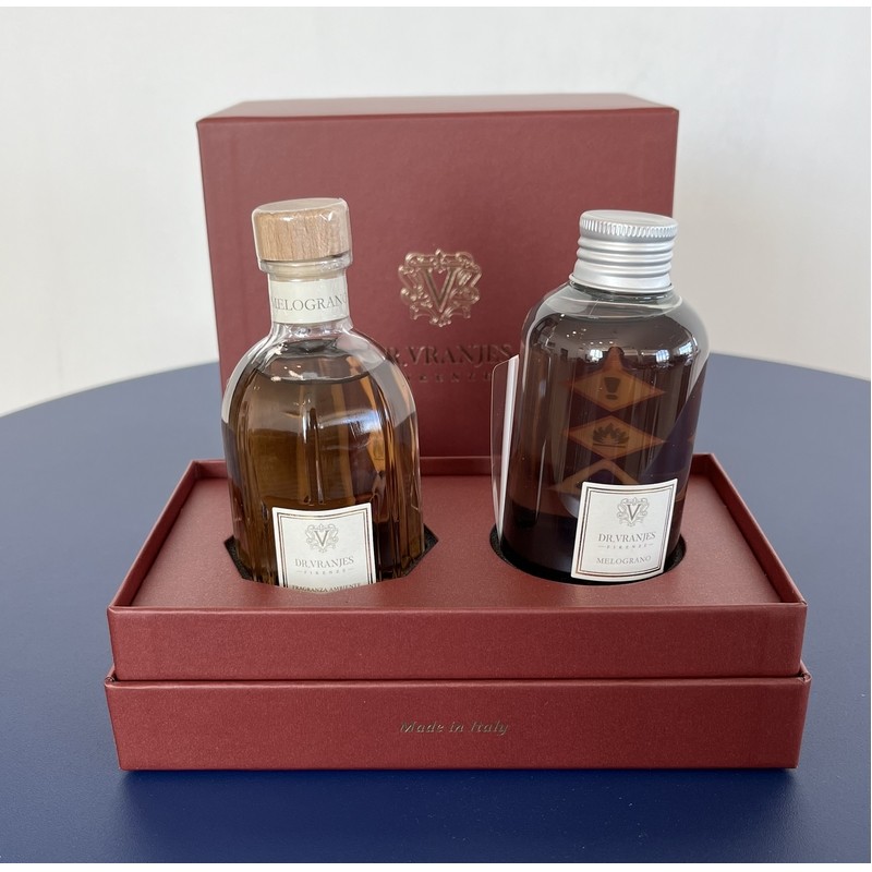 DR. VRANJES GIFT BOX MELOGRANO DA 100 ML CON BAMBOO + RICARICA DA 150 ML