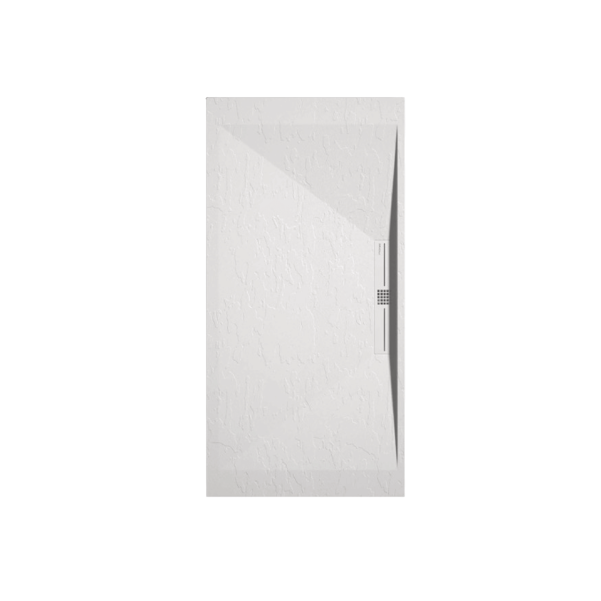 Piatto Doccia 90x90 Effetto Pietra Duplach "Side" Bianco