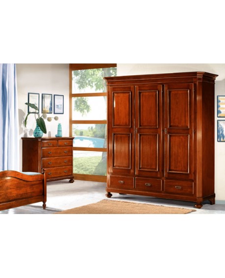 ARMADIO 3 ANTE LEGNO MASSELLO L 192 P 63 H 217