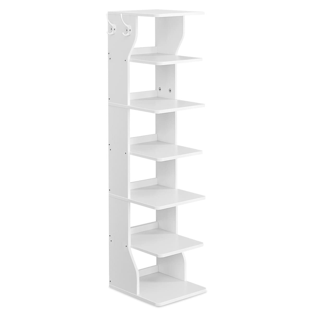 Etagère à chaussures 5 tablettes blanc - H110,4