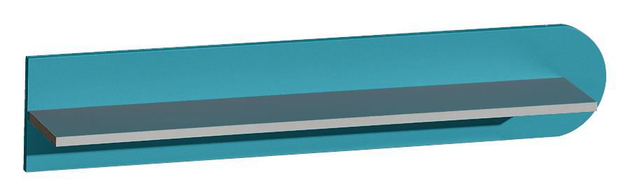 Cameretta - Mensola "Klemens" 11, blu / grigio - 19 x 100 x 17 cm (h x l x p)