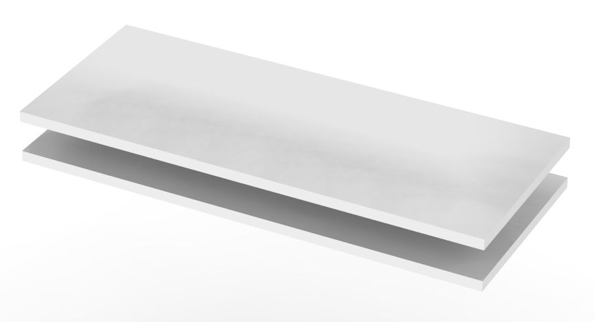 Ripiano per armadio "Sagone" 01 e 02, Set 2 pz; bianco - 65 x 32 cm (l x p)