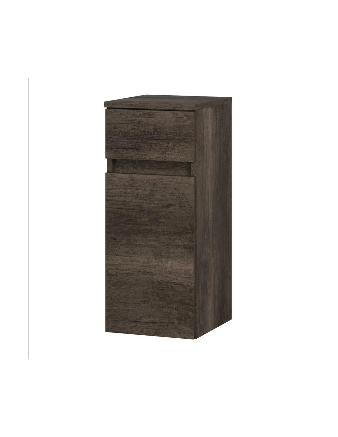 Falegnameria adriatica - Kora Base laterale 1 anta reversibile, 1 cassetto rovere scuro