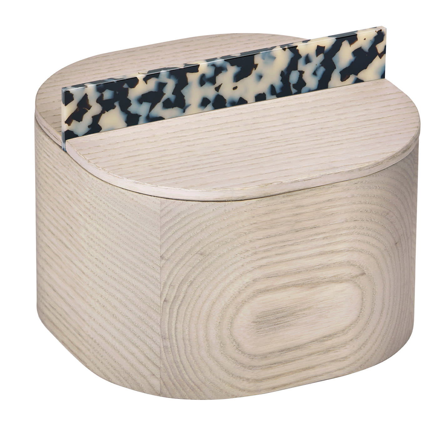 Scatola quadrata arrotondata Dama Tortoise #5