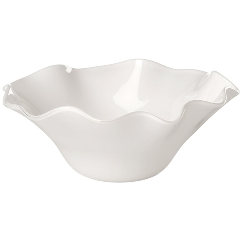 Fazzoletto Venini opalino bicolore in vetro di murano cm 18