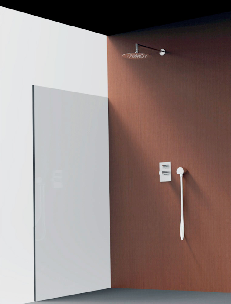 Ambientazione doccia completa a due uscite Borgia Frattini