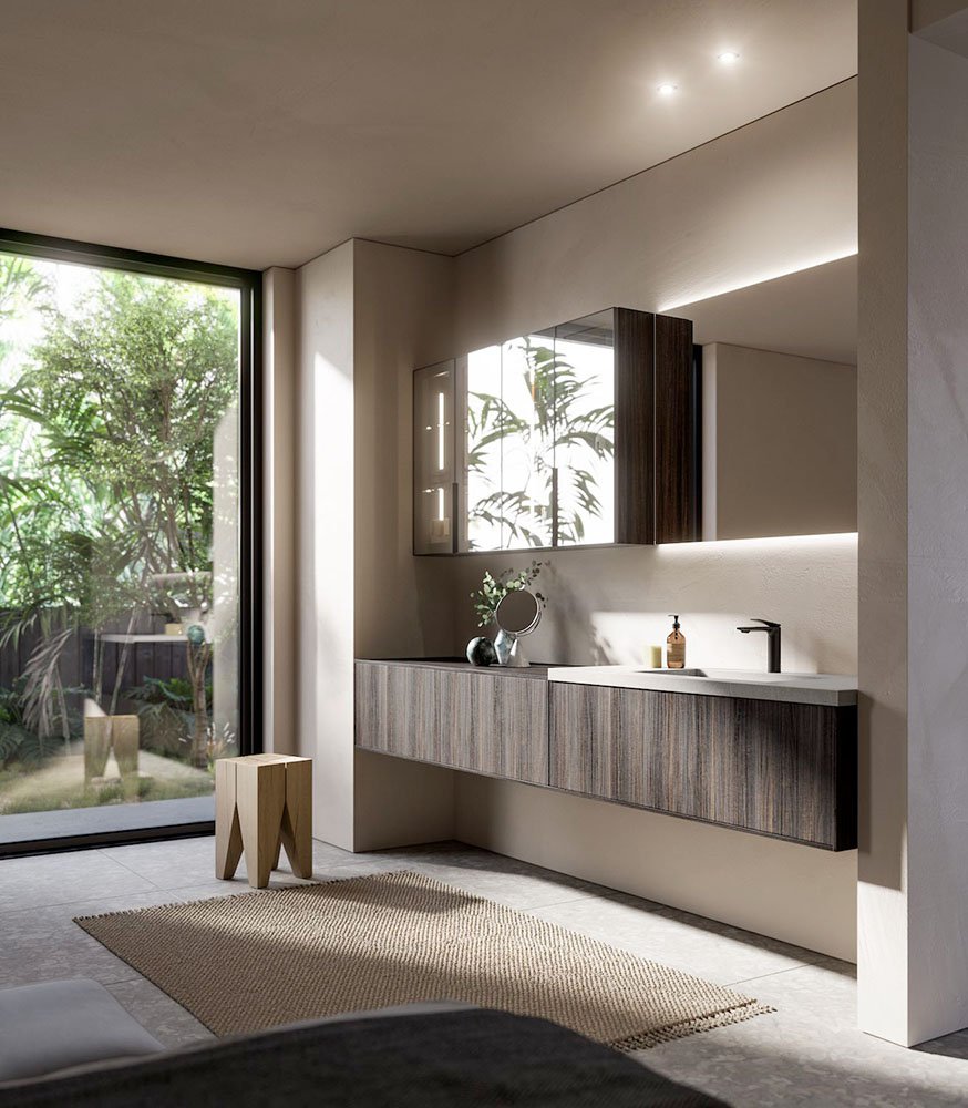 Mobile bagno sospeso Sistema Edge Cornici 10