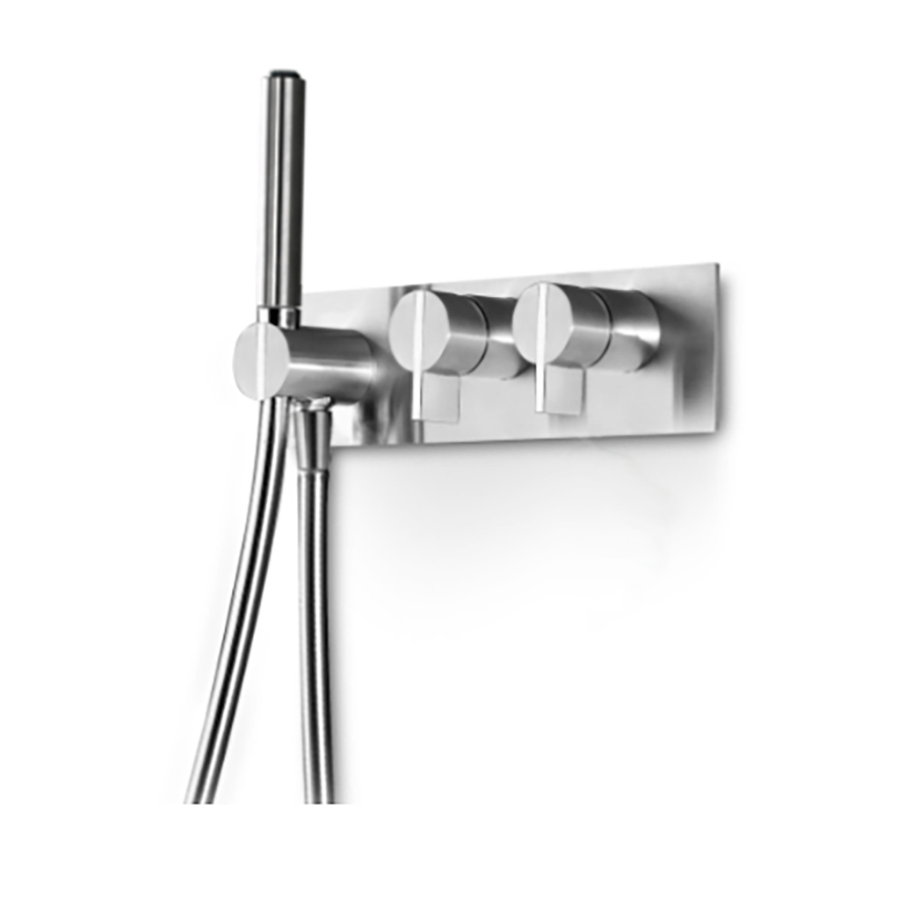 Gruppo vasca/doccia con doccino corto e piastra Insert Linki