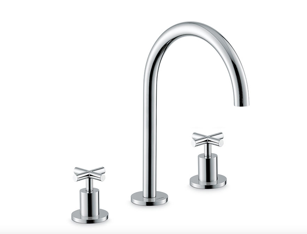 Gruppo lavabo 3 fori bocca media Blink Newform