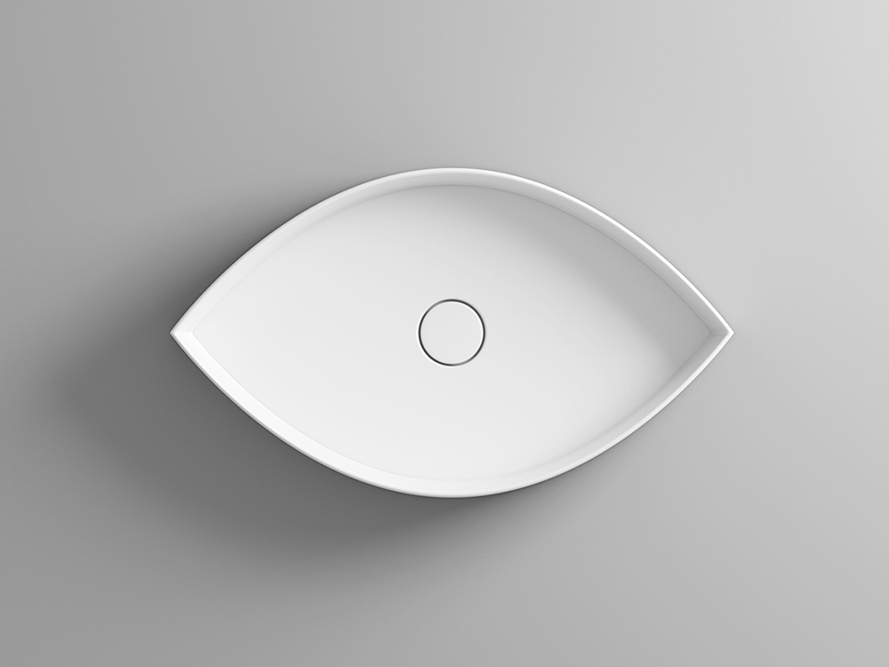 Lavabo da appoggio 65x38 cm Valdama Occhio