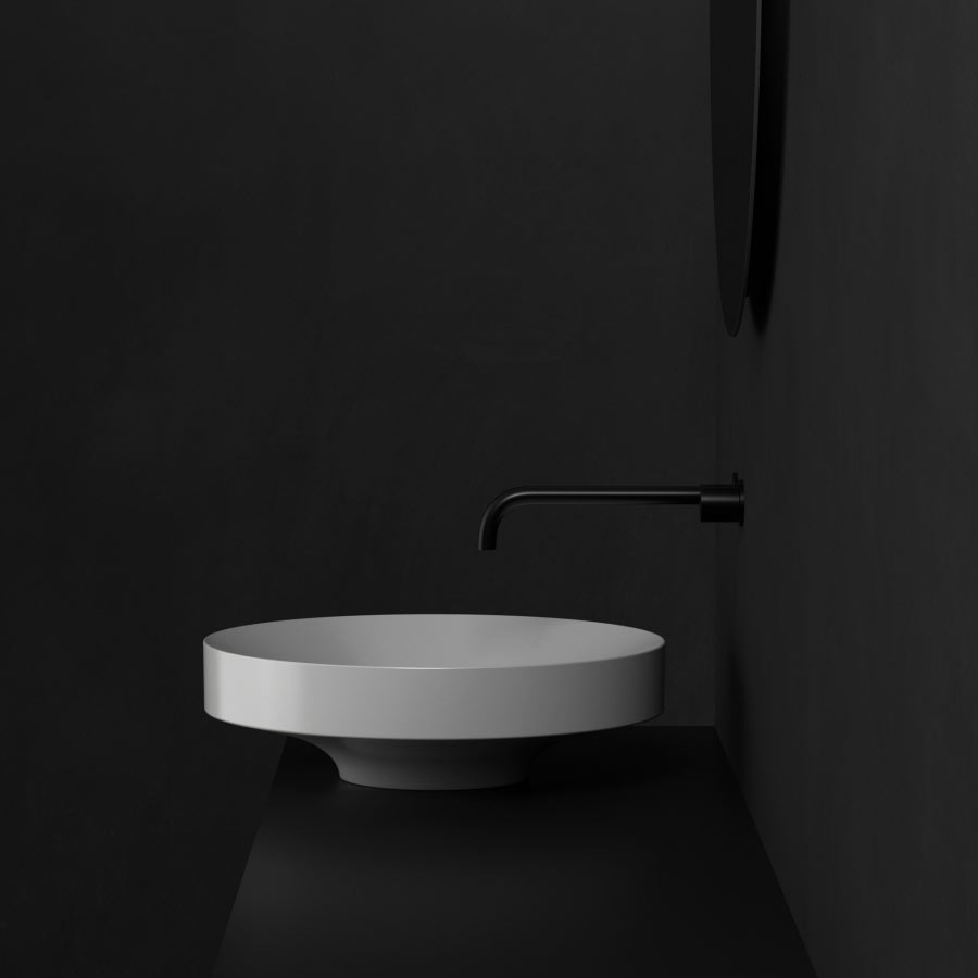 Lavabo da appoggio diametro 50 Occhio Valdama