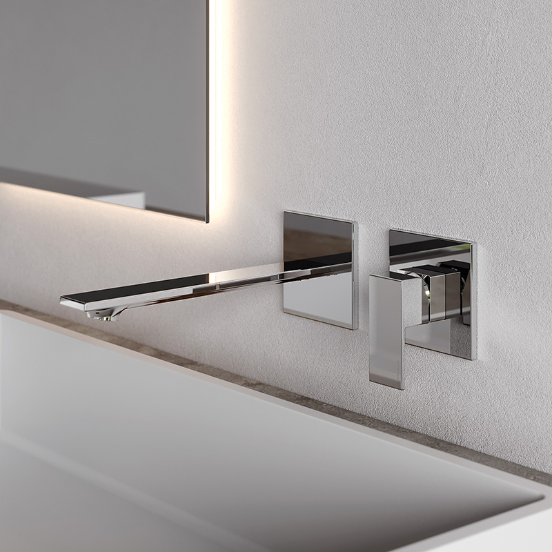 Miscelatore lavabo a parete senza piastra Q30 Treemme