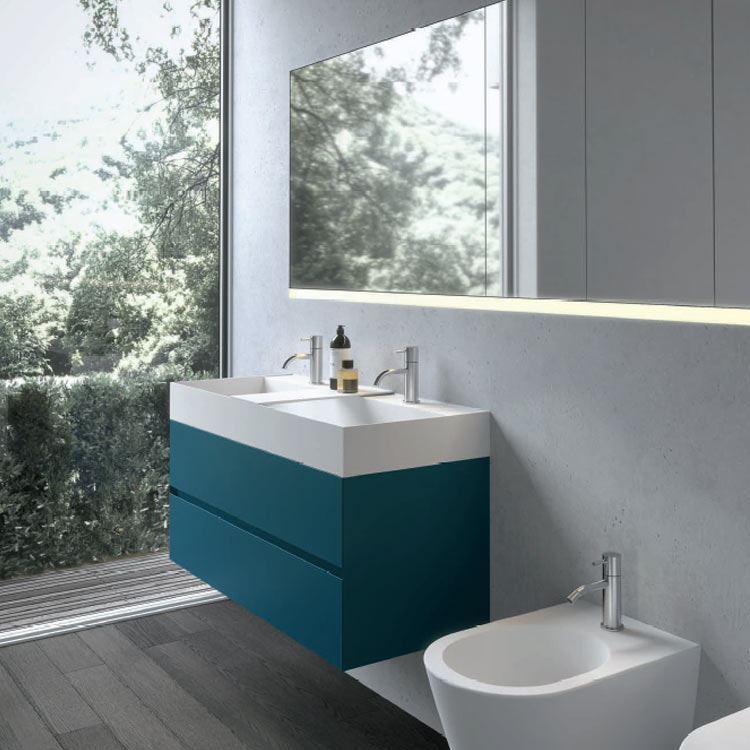 Mobile con doppio lavabo Zenit Milldue