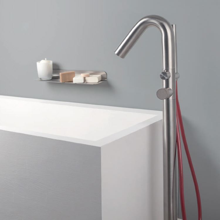 Colonna bordo vasca da terra Diametro35 Inox Concrete Ritmonio